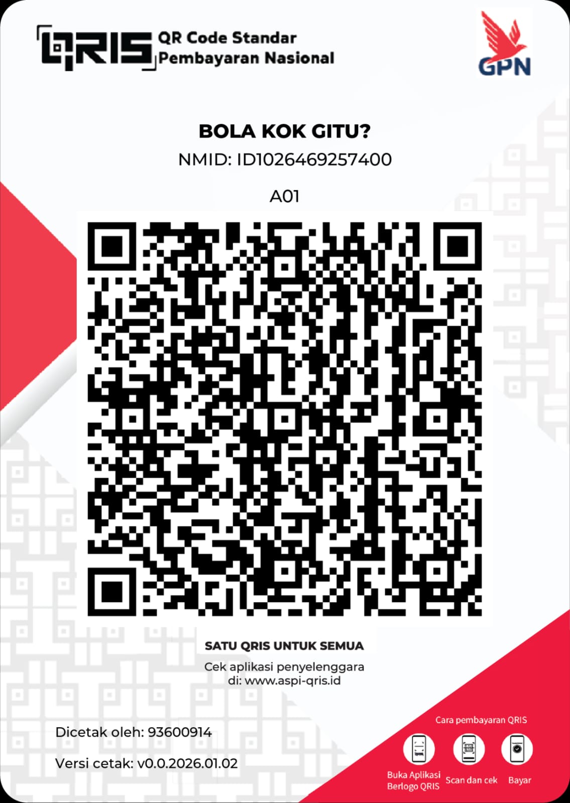 QRIS pembayaran Bola Kok Gitu